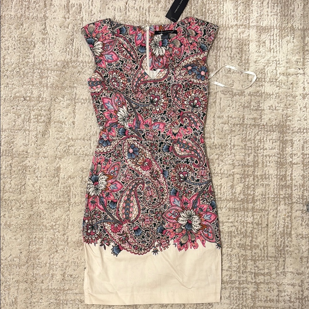 Floral Paisley Pink and Cream Dress